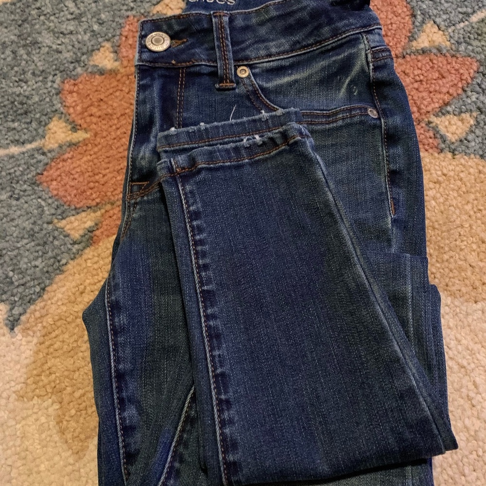 Dark wash skinny jegging